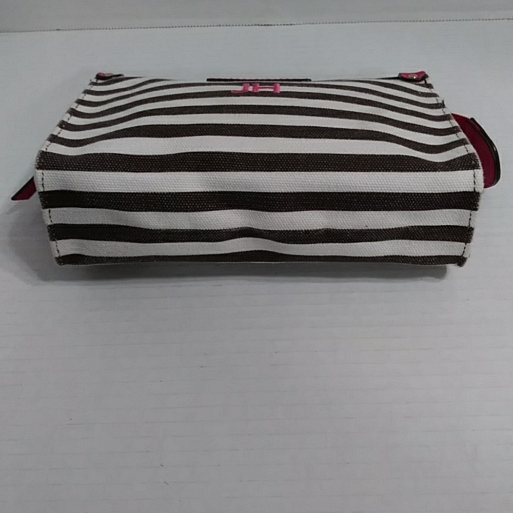 Henri Bendel Striped Clutch Bag Personalized With JH *EUC* - Picture 5 of 9